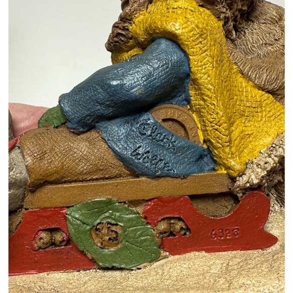 Tom Clark Gnome Cairn Studios Wolfe 1997 Bunny Slope #6328 Figurine Rabbit Sled - Picture 7 of 10